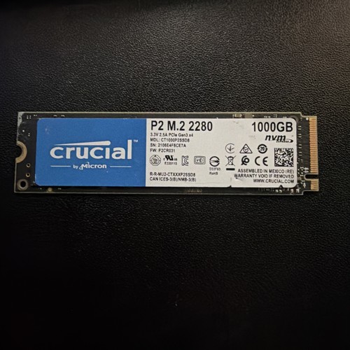 Crucial 1tb pcie nvme - pcie,