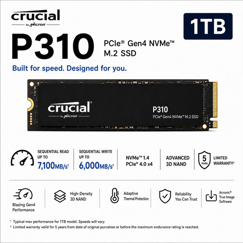 Crucial p310 ssd - p310, m.2