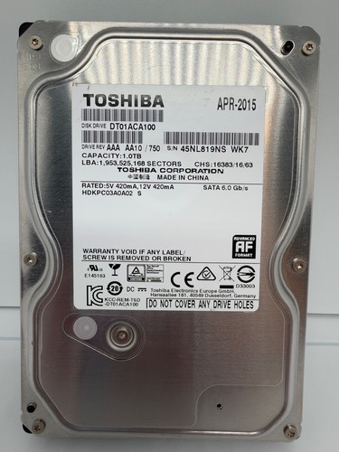 Toshiba dt01aca100 disco - toshiba,